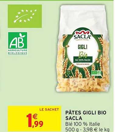 SACLA PÂTES GIGLI BIO