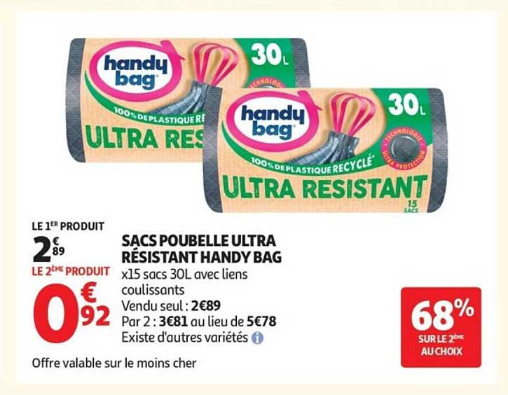 SACS POUBELLE ULTRA RÉSISTANT HANDY BAG