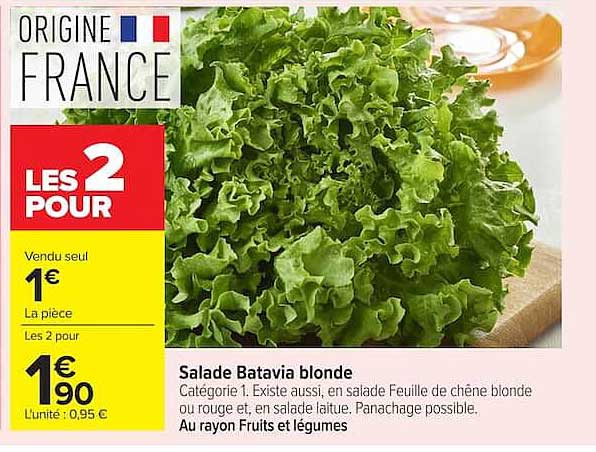 Salade Batavia blonde