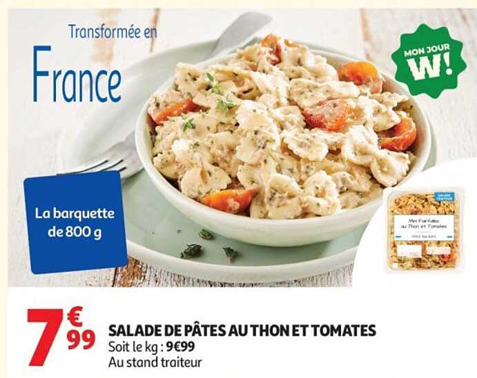 Salade de pâtes au thon et tomates