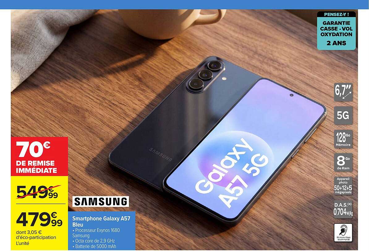 Samsung Galaxy A57 Bleu