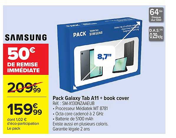 Samsung Pack Galaxy Tab A11 + book cover