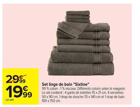 Set linge de bain "Sixtine