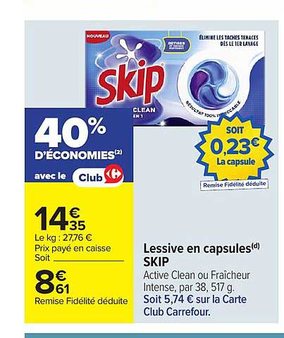 Skip Lessive en capsules