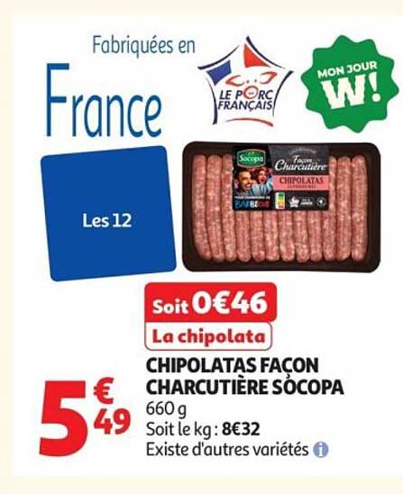 Socopa Chipolatas Façon Charcutière