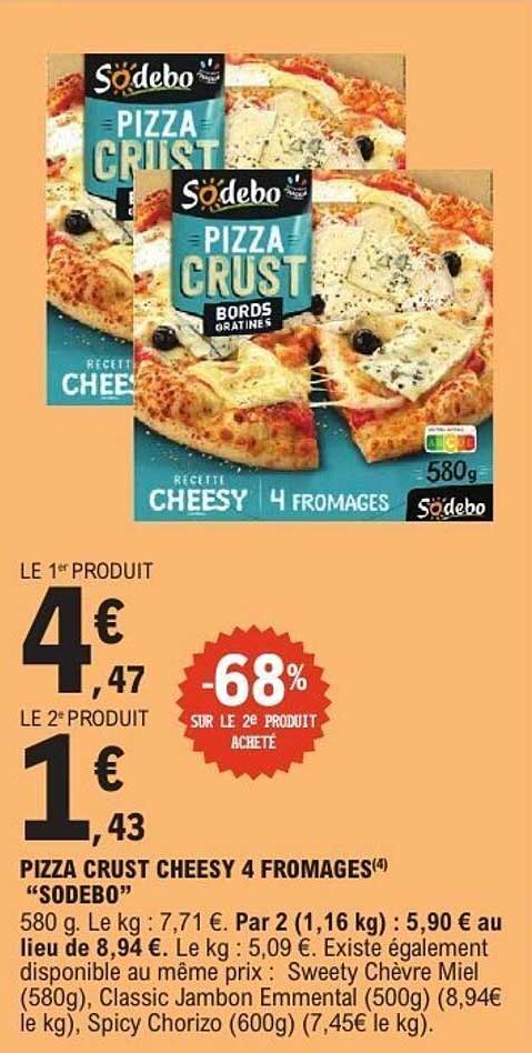So'Debo Pizza Crust Cheesy 4 Fromages