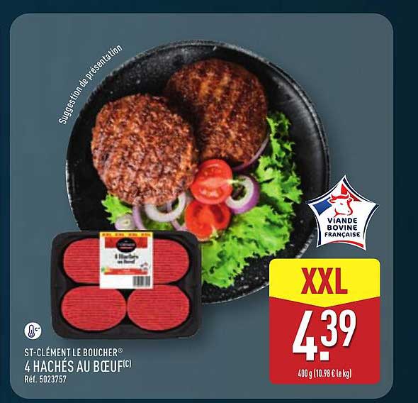 ST-CLÉMENT LE BOUCHER 4 HACHÉS AU BŒUF