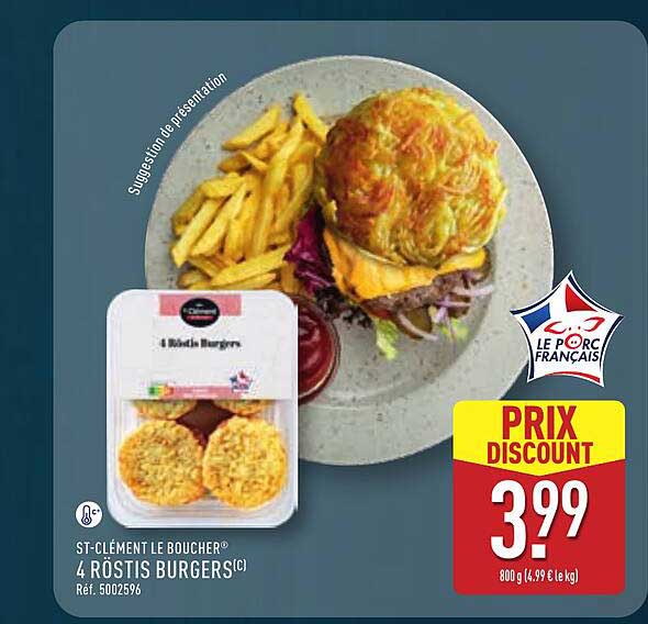 ST-CLÉMENT LE BOUCHER 4 RÖSTIS BURGERS