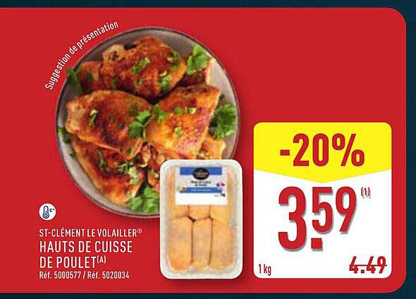 ST-CLÉMENT LE VOLAILLIER HAUTS DE CUISSE DE POULET
