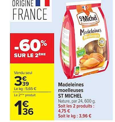 St Michel Madeleines moelleuses