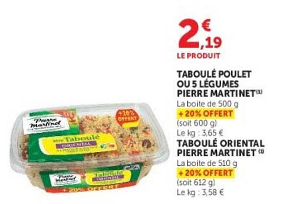 TABOULÉ ORIENTAL PIERRE MARTINET