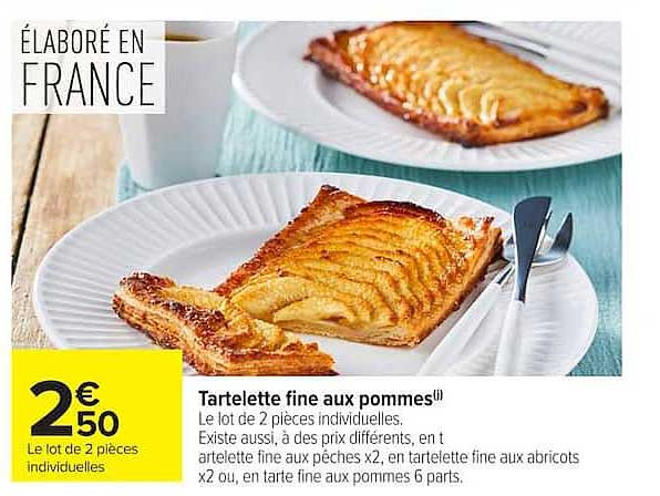 Tartelette fine aux pommes