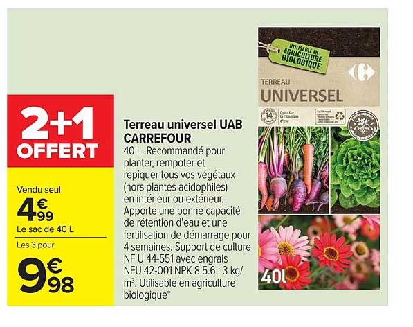 Terreau universel UAB CARREFOUR