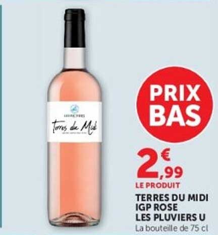 TERRES DU MIDI IGP ROSE LES PLUVIERS U