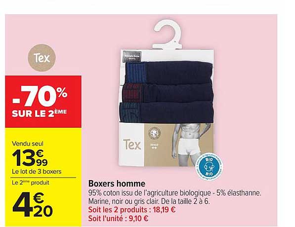 Tex Boxers homme