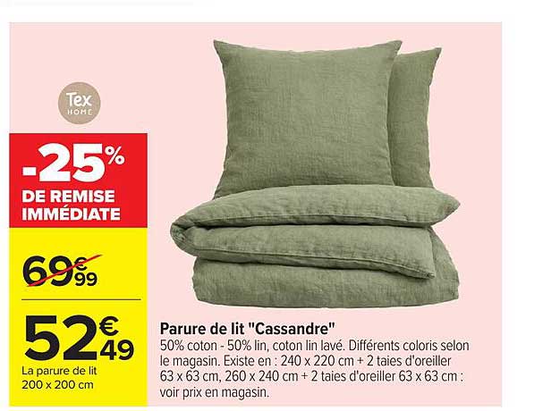 Tex Home Parure de lit "Cassandre