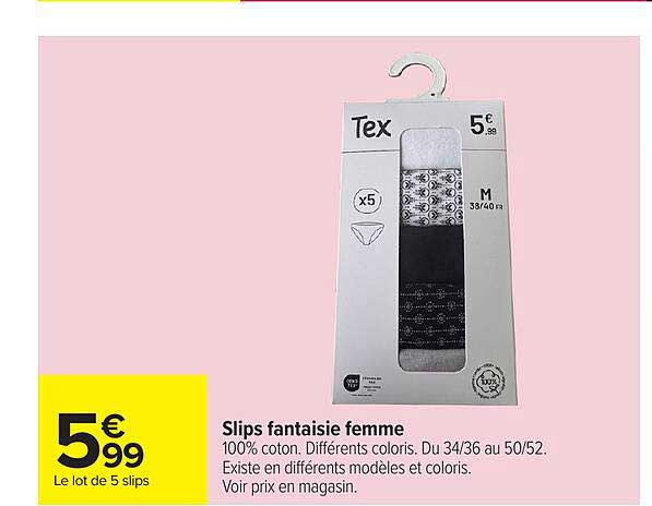 Tex Slips fantaisie femme