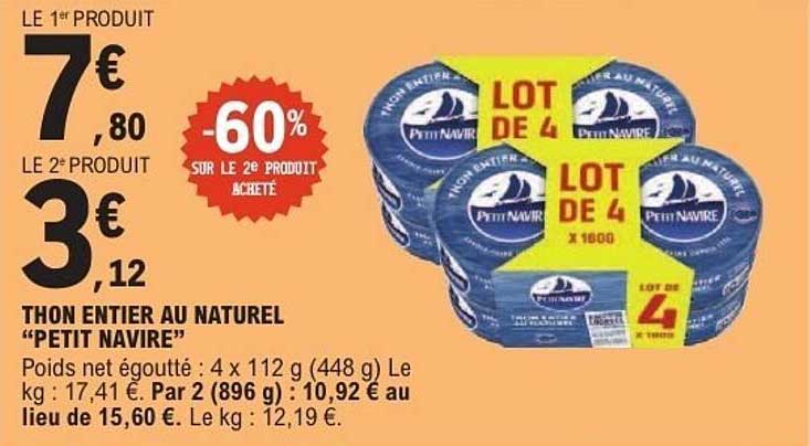 Thon entier au naturel "Petit Navire
