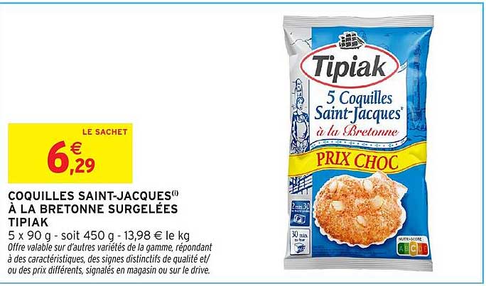 Tipiak Coquilles Saint-Jacques à la Bretonne