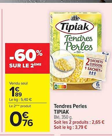 Tipiak Tendres Perles