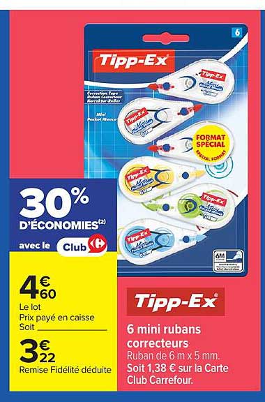 Tipp-Ex 6 mini rubans correcteurs