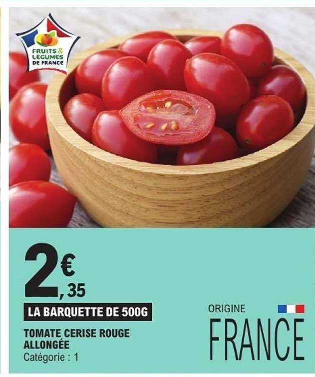 TOMATE CERISE ROUGE ALLONGÉE