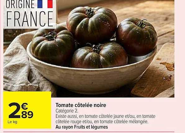 Tomate côtelée noire