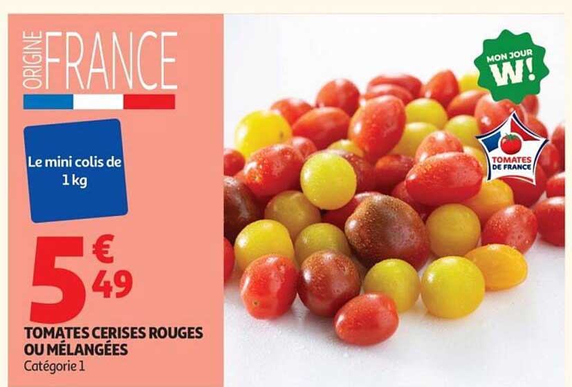 TOMATES CERISES ROUGES OU MÉLANGÉES