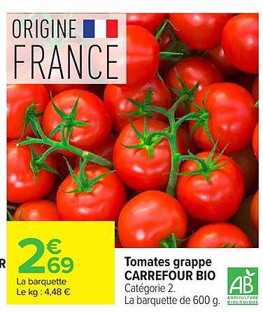 Tomates grappe CARREFOUR BIO