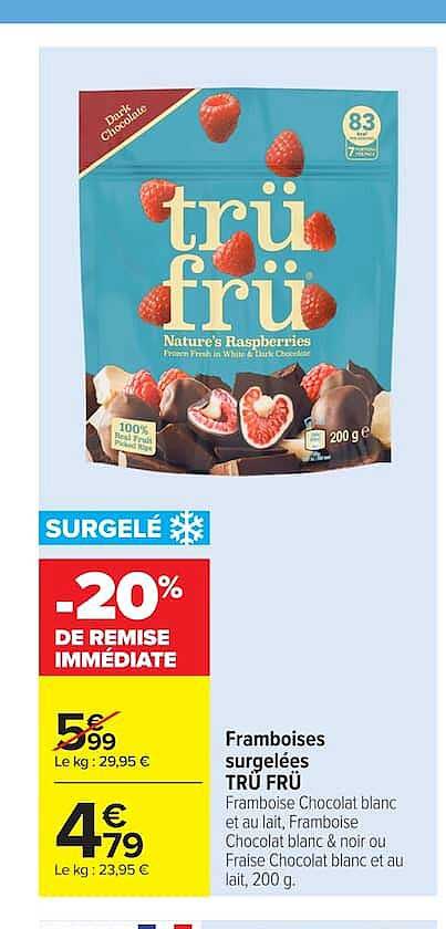 TRÜ FRÜ Framboises surgelées