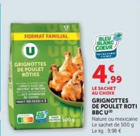 U Grignottes de poulet rôties