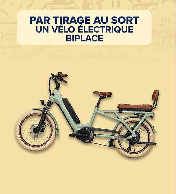 UN VÉLO ÉLECTRIQUE BIPLACE