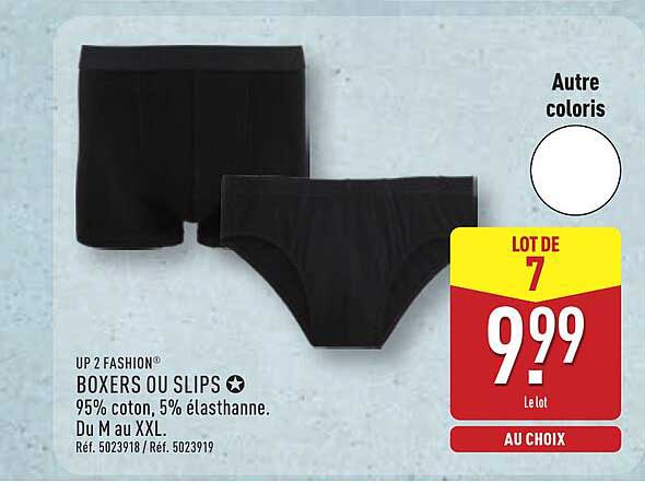 UP 2 FASHION BOXERS OU SLIPS