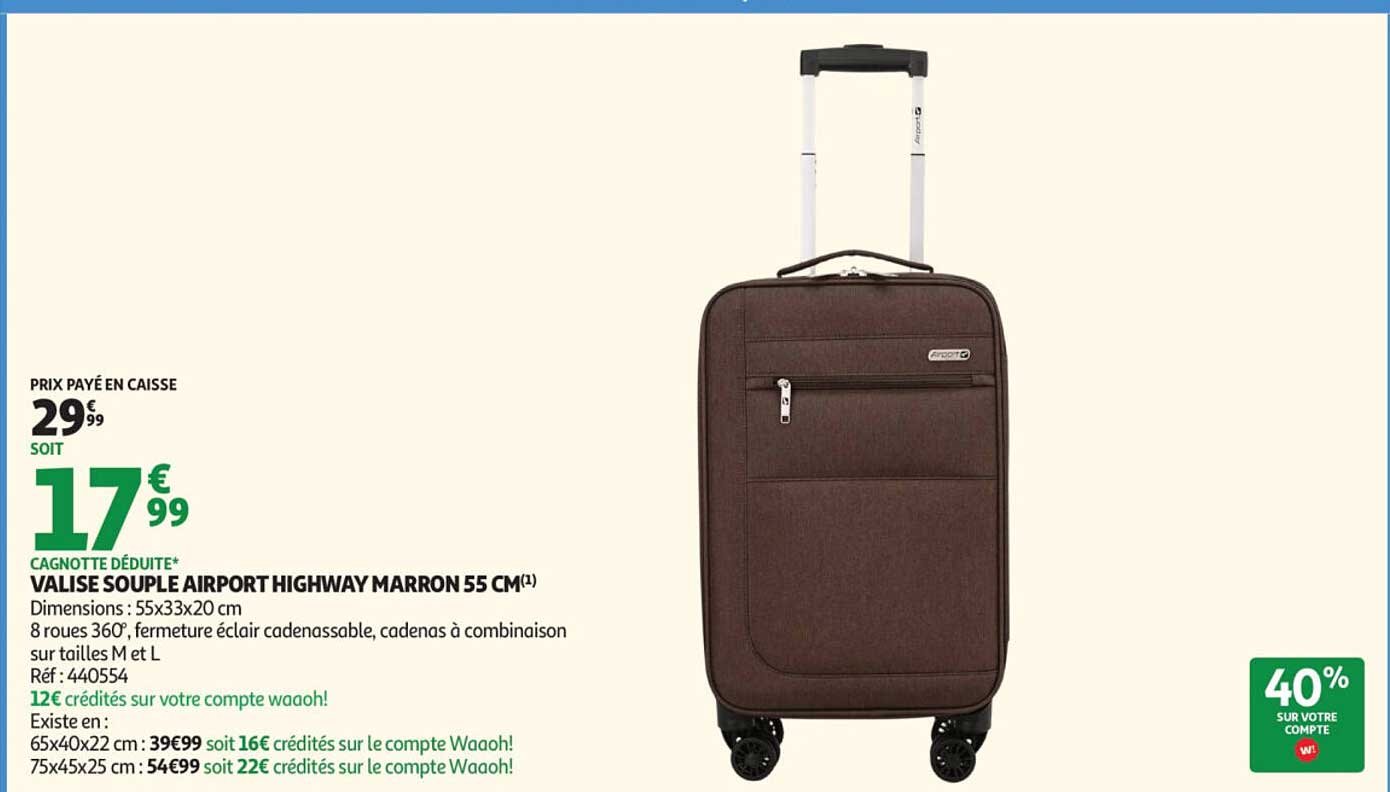 Valise souple Airport Highway marron