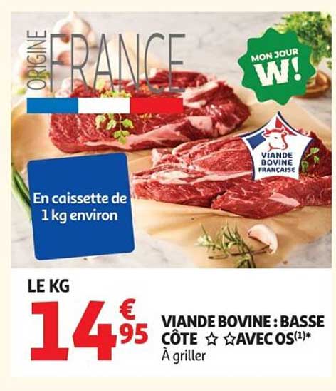 VIANDE BOVINE : BASSE CÔTE A VOS(1)*