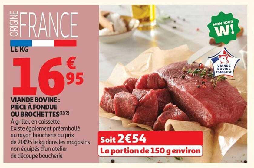 VIANDE BOVINE PIECE A FONDUE OU BROCHETTES