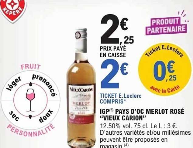 Vieux Carion Merlot Rosé