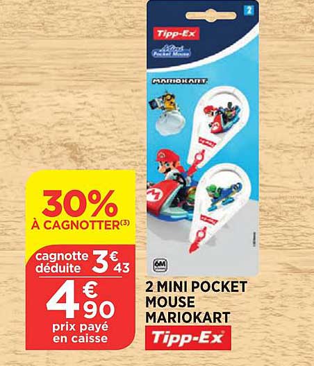 2 Mini Pocket Mouse Mariokart Tipp Ex