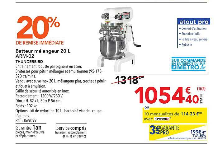 batteur mélangeur 20 l arm 02