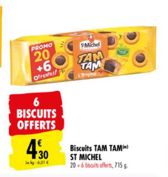 Biscuits Tam Tam St Michel