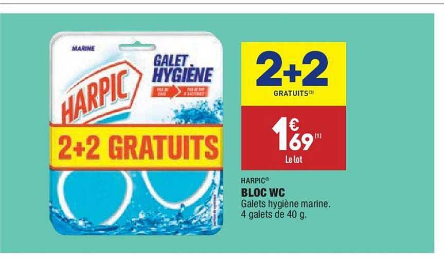 bloc wc harpic 2+4 gratuits