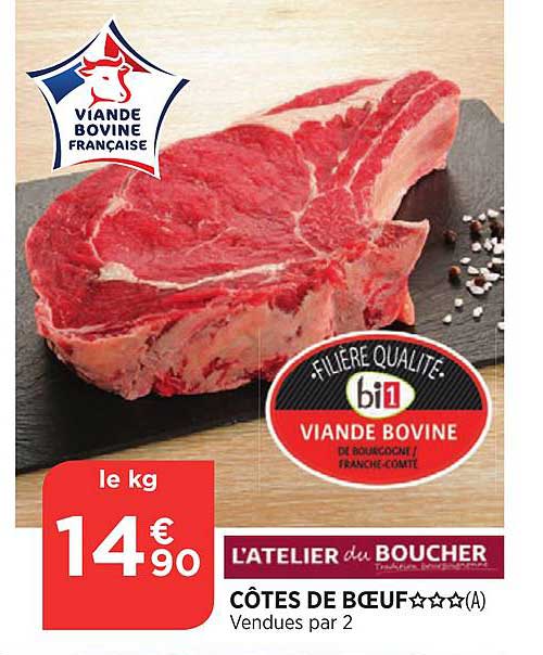 côtes de bœuf l'atelier du boucher viande bovine filière qualité