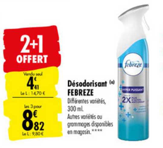 Désodorisant Febreze  2+1 Offert