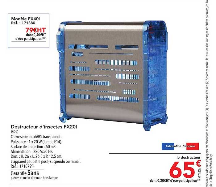destructeur d'insectes fx20l brc