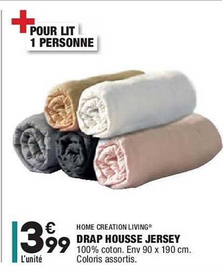 Drap Housse Jersey Home Creation Living