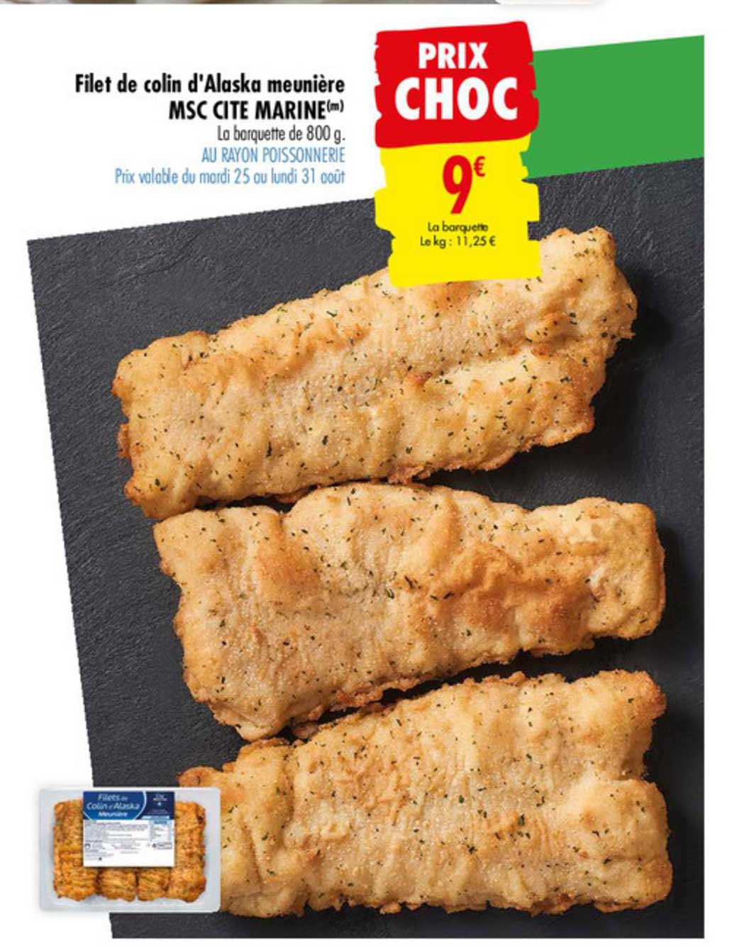filet de colin d alaska meunière msc cité marine