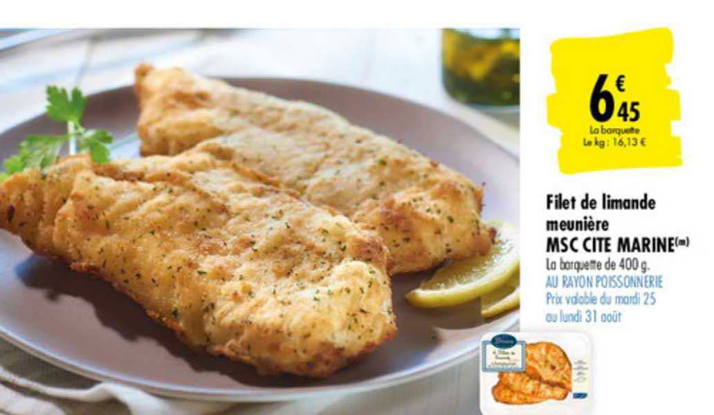 filet de limande meunière msc cité marine