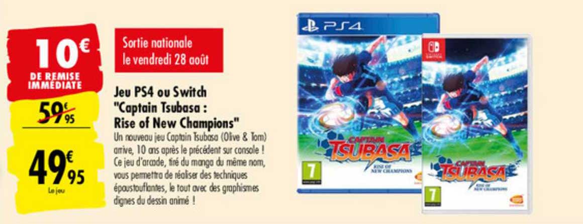 jeu ps4 ou switch captain tsubasa rise of new champions
