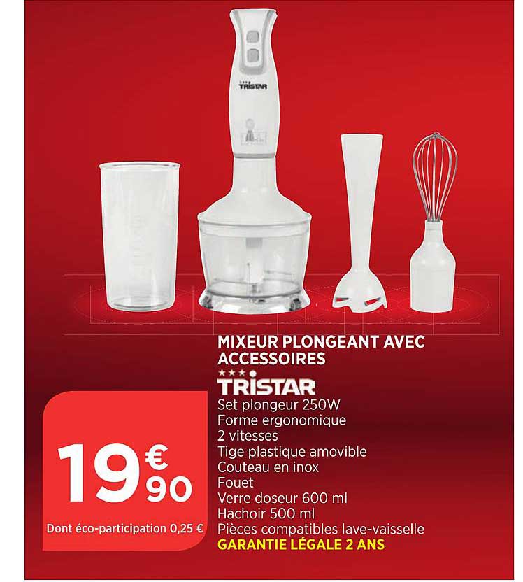 Mixeur Plongeant Avec Accessoires Tristar