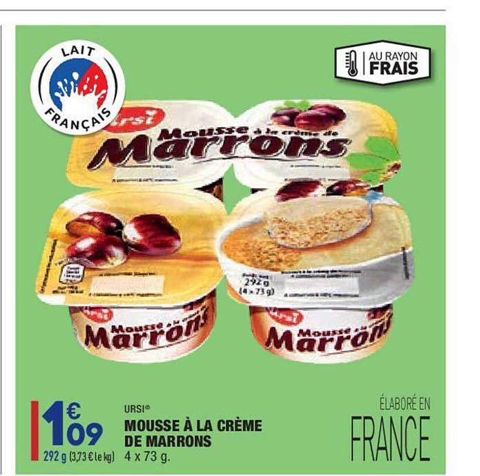 Mousse à La Crème De Marrons Ursi